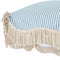 Gabriel Sage Green and White Striped Fringed Parasol with Tilt